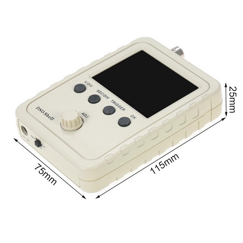 2 mhz 5 msps standard probe bærbart mini digitalt oscilloskop touch kontakt skærm bærbart usb oscilloskop interface