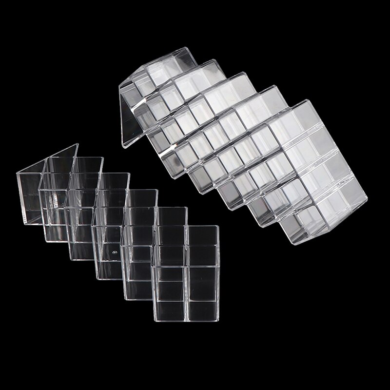 Gitter akryl læbestift organisator stående makeup opbevaringsstativ bord lipgloss holder gennemsigtig kosmetik beholder