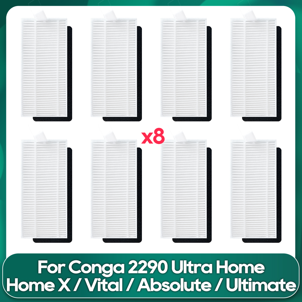 Compatible For Conga 2290 Ultra Series(05661) Replacement Main Side Brush Cover Hepa Filter Mop Cloths Wipe Accessories: Lavender