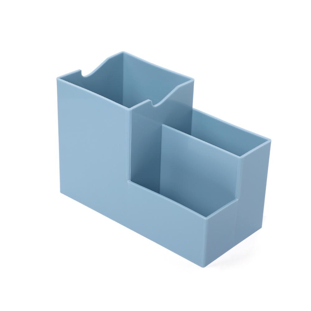 1pc Smart Phone Stand Desk Bracket With Multi-function Pen Pencil Holder Desk Decoration Mobile Phone Holder Organizer: blue