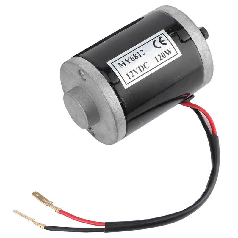 Electric Scooter Electric Bicycle Motor W/Pulley Kit 12V 120W E-Bike High Speed Brush Motor + Steering Handle Lever Set