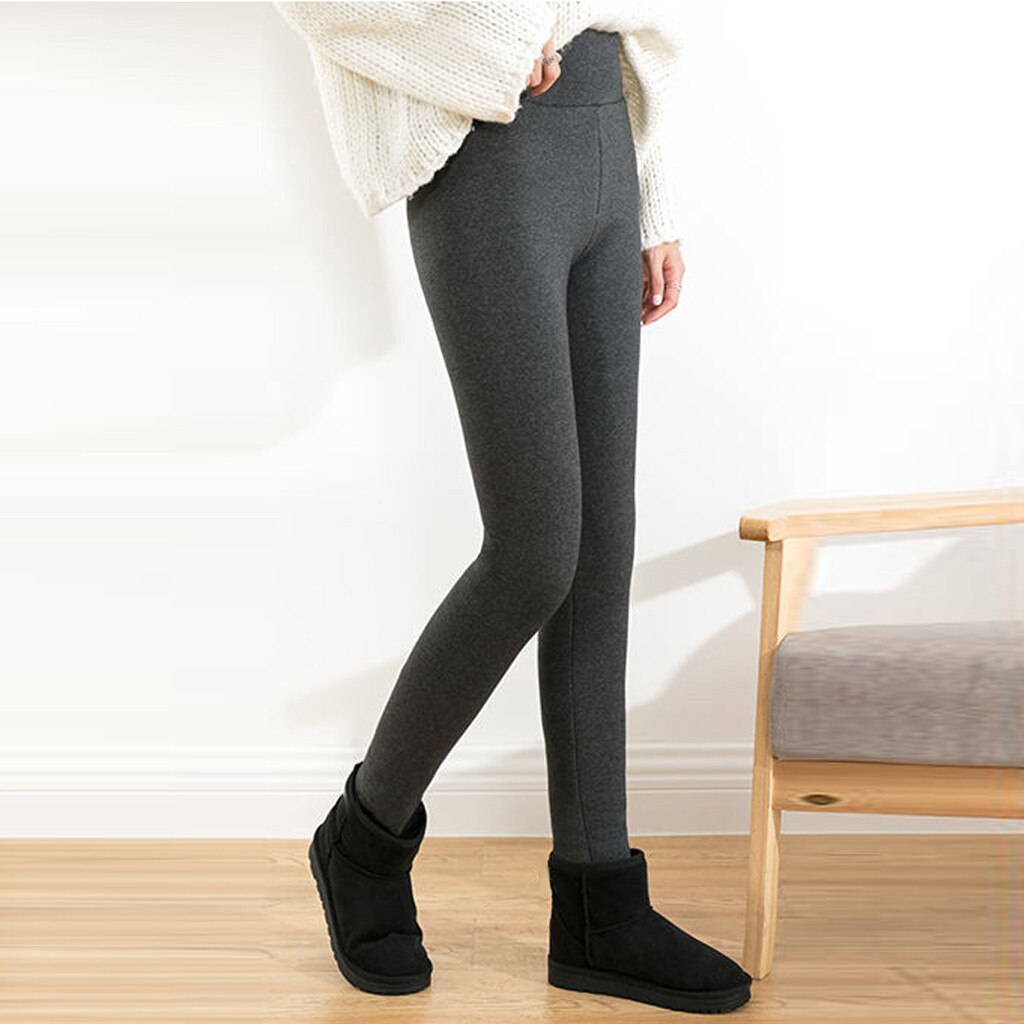 Solid Warm Winter Strakke Dikke Fluwelen Wol Vrouwen Kasjmier Broek Broek Leggings Hoge Taille Warm Houden Lange Broek Dutje Lange onderbroek: Xxxl