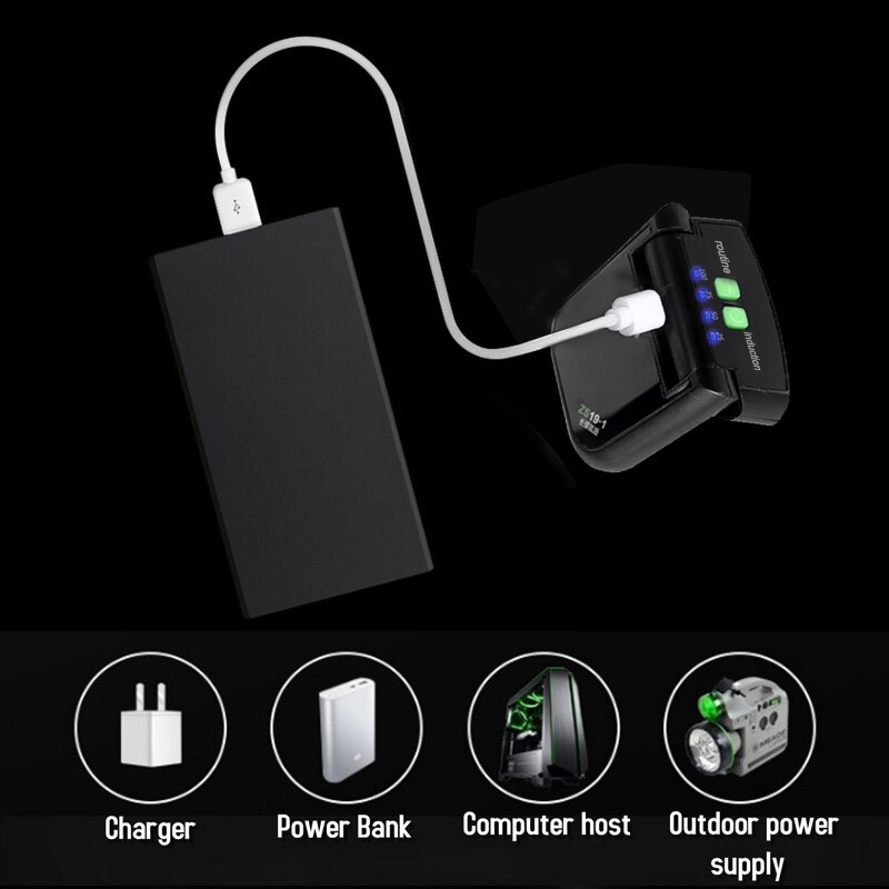 Portable 6 LED Clip on Cap Lights USB Rechargeable Hat Flashlight Ultra Bright Hands-Free Hat Headlamp for Camping Hand Work