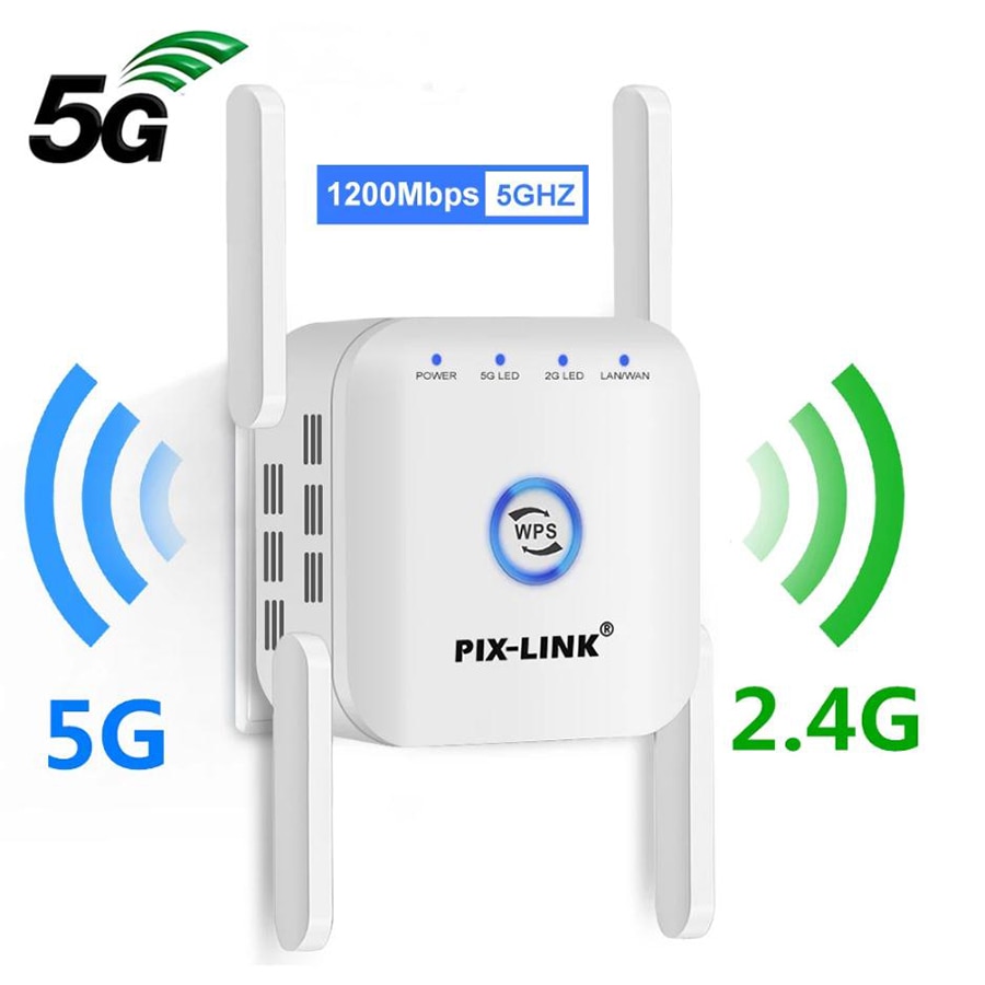 1200 mb/s daleki zasięg dwuzakresowy 2.4 + 5Ghz bezprzewodowy wzmacniacz sygnału Wifi wzmacniacz sygnału wysokiej mocy Wi fi Extender Wlan Wi-fi wzmacniacz