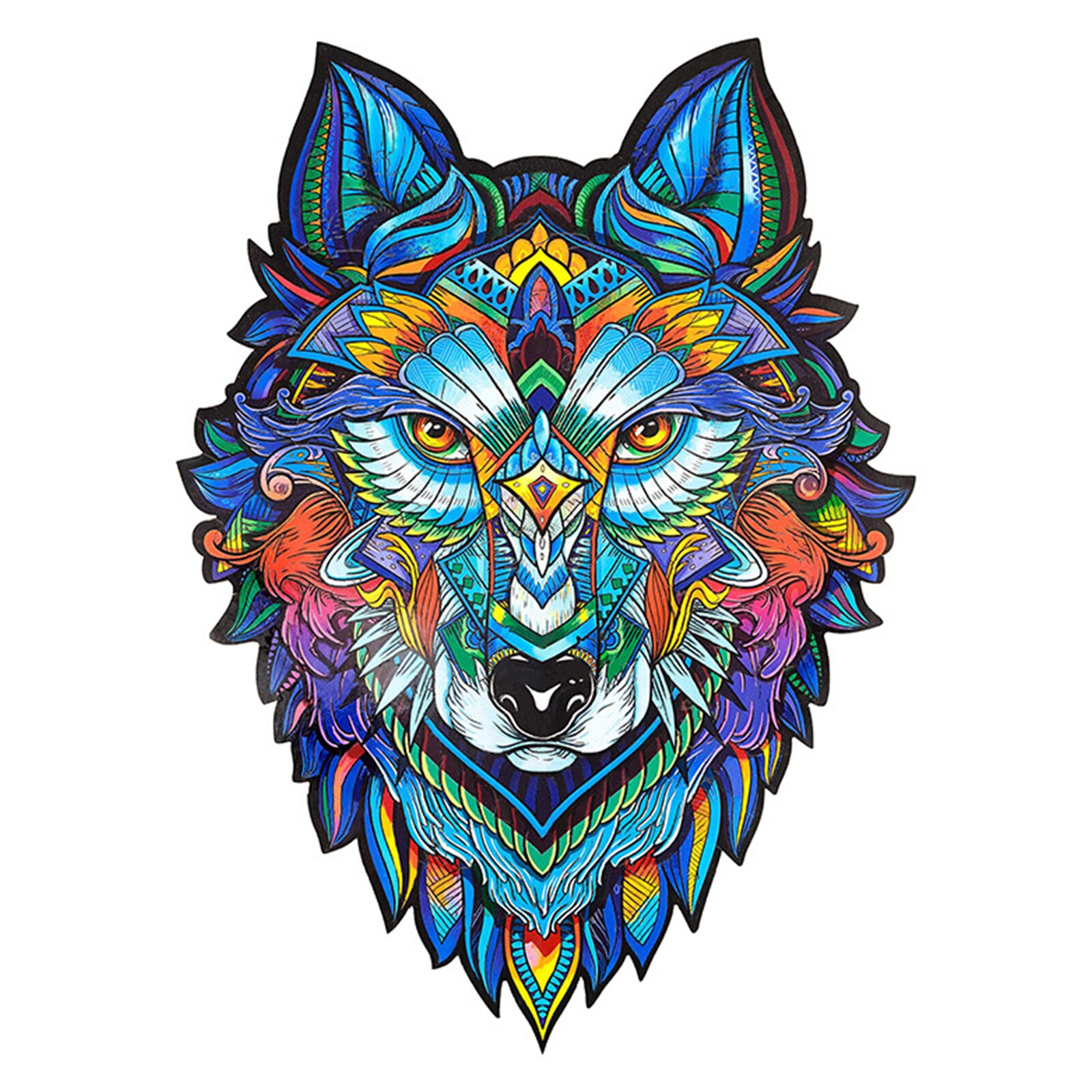 Houten Puzzel Dieren Vos Kat Leeuw Wolf Puzzel Speelgoed Elk Stuk Is Cartoon Dier Houten Puzzel Voor Volwassenen Kids speelgoed: 04