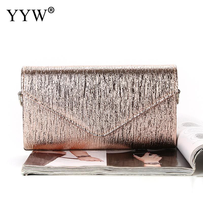 Luksus clutches bryllup kvinners kveld clutch brude ball veske skulderveske bryllupsveske festveske pochette femme: Champagne
