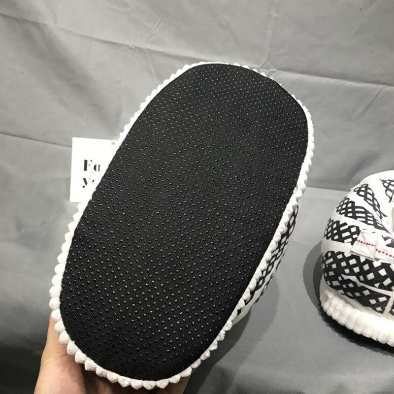 ENPLEI lndoor Slippers Man Thick Non-Slip Coconut Cotton Slippers Warm Home Slippers Bread Shoes Cut Fat Shoes size 36-44