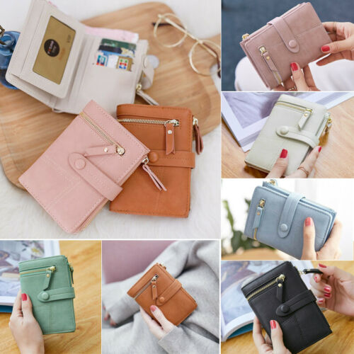 Stijlvolle Vrouwen Meisjes Lederen Smart Wallet Kaarthouder Portemonnee Clutch Kleine Solid Slim Portemonnee Portemonnee Voor Vrouwen