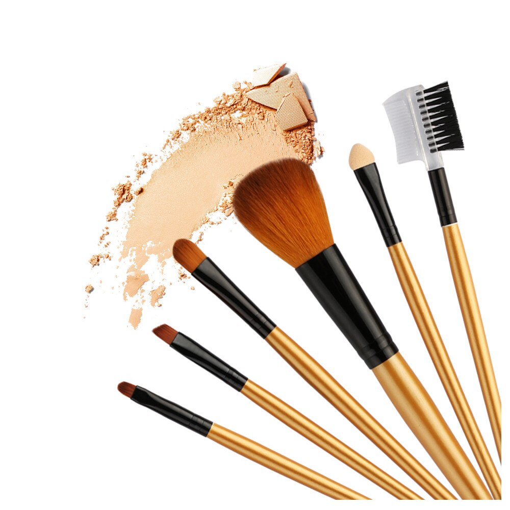 S'AGAPO 6 uds champán de sombra de ojos maquillaje cepillos delineador de ojos cejas Fundación Blush corrector maquillaje cepillo herramientas
