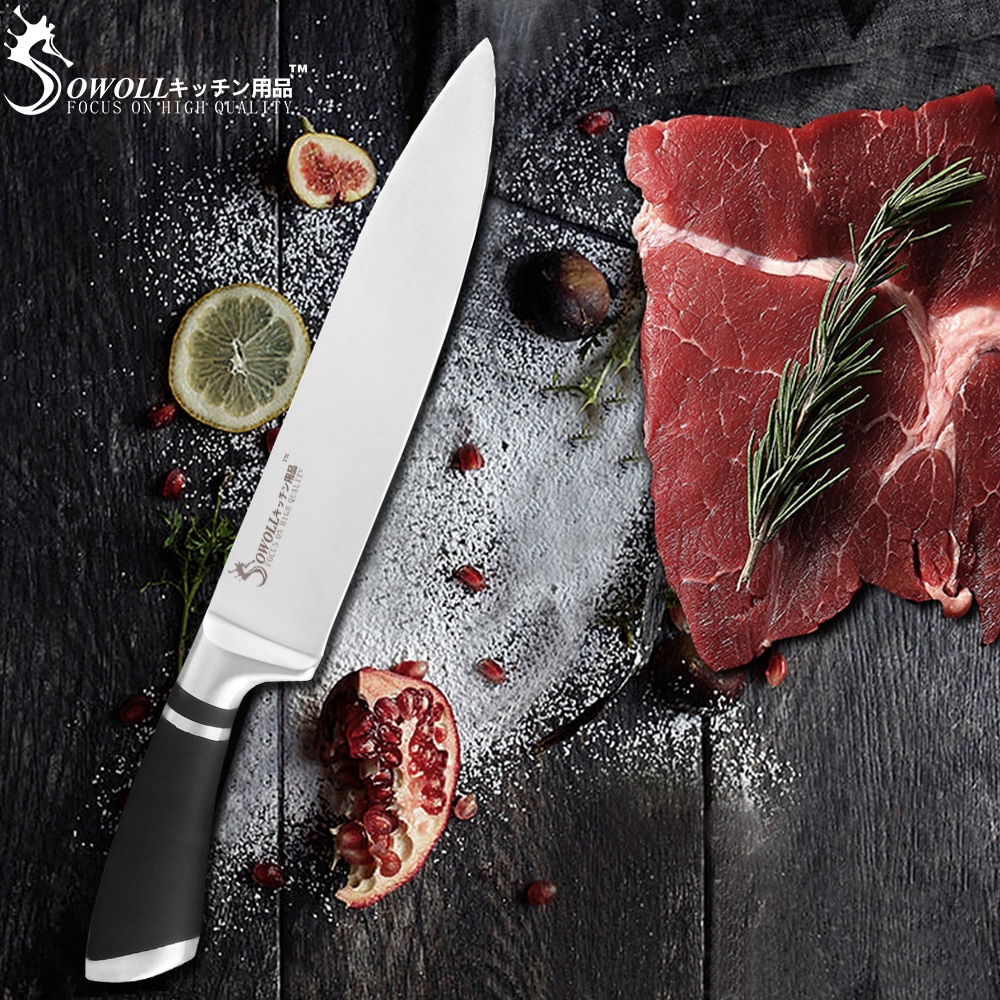 Sowoll 6 stk køkkenknive sæt godt økonomisk rustfrit stål knivsæt kokkebrød udskæring santoku brugsfrugtkniv