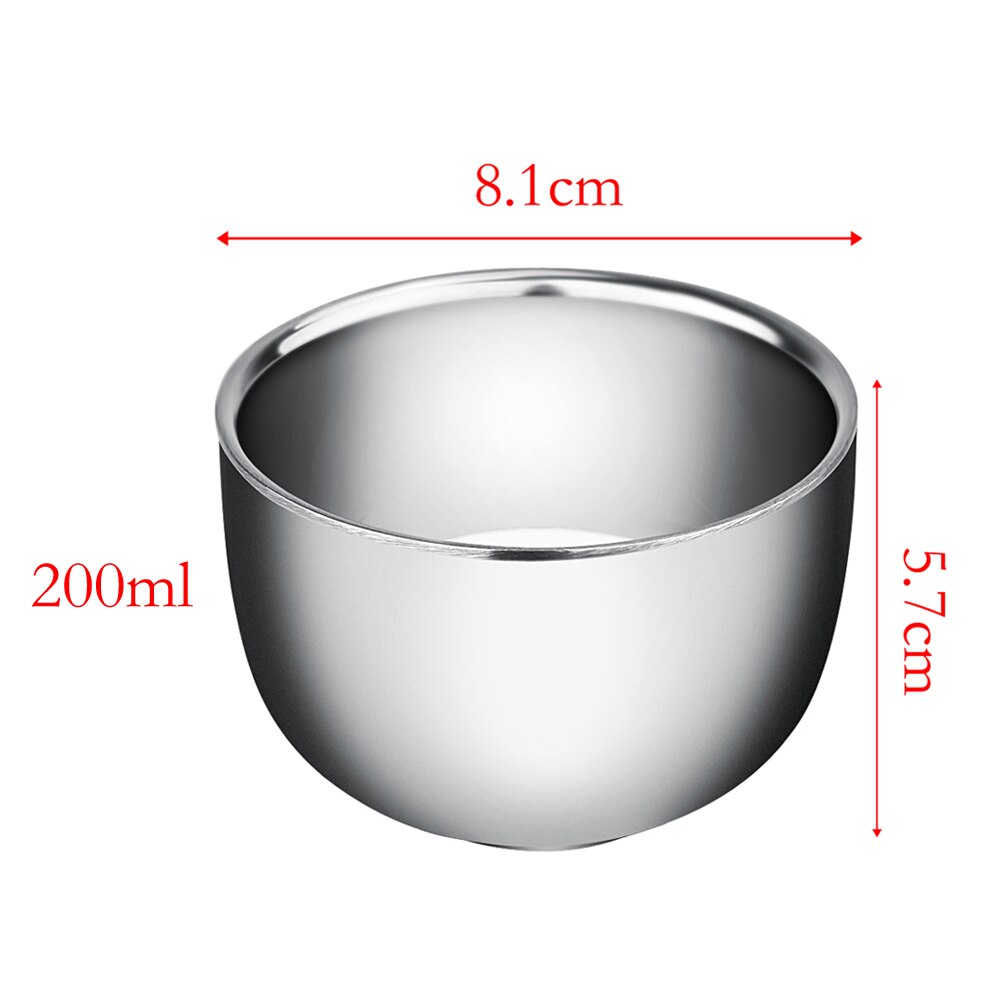 Coffee Milk Mugs Stainless Steel Espresso Mini Thickened Double Layer Soap Cup Heat Insulation Smooth Shaving Mug Bowl Pitcher