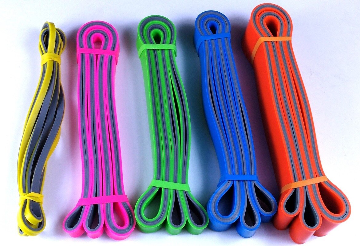 Dual Color Resistance Bands Pull Up Assisted Band Loop for Pull-ups Stretching Exercise Unisex Rubber Fitness Gym Exercise