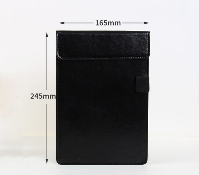 A4 A5 porte document de en cuir fichier dossier papier stockage bureau d'affaires fournitures de classement scolaire avec Insertion de stylo: S Black