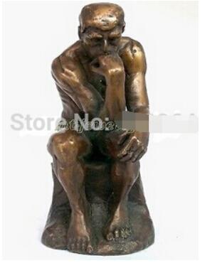 Keräilykelpoinen! vintage rodin puhdas pronssi ajattelija patsas: 1