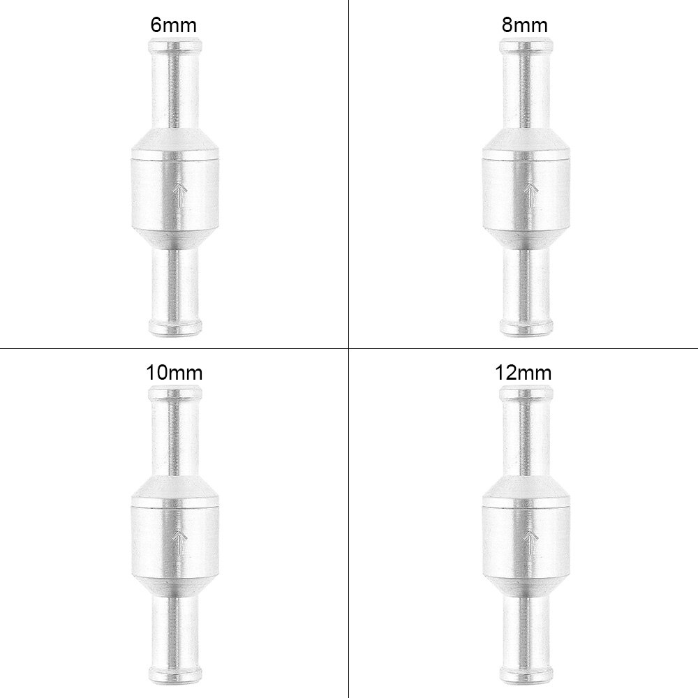 Een Manier 6 Mm 8 Mm 10 Mm 12 Mm Kleppen Aluminium Air Stookolie Terugslagklep fit Carburateur Voor Auto Boot