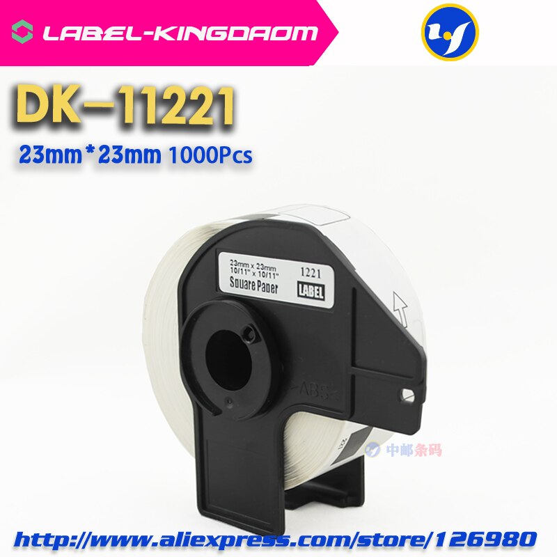 4 Refill Rolls Compatible DK-11221 Label 23mm*23mm 1000Pcs Compatible for Brother Label Printer QL-700/720 White Paper DK-1221