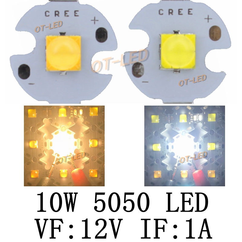 5 STÜCKE CREE XML XM-L T6 LED U2 10 Watt Weiß Warmweiß hoch Energie LED 5050 12 V Emitter Diode mit 12mm 14mm 16mm 20mm PCB für DIY