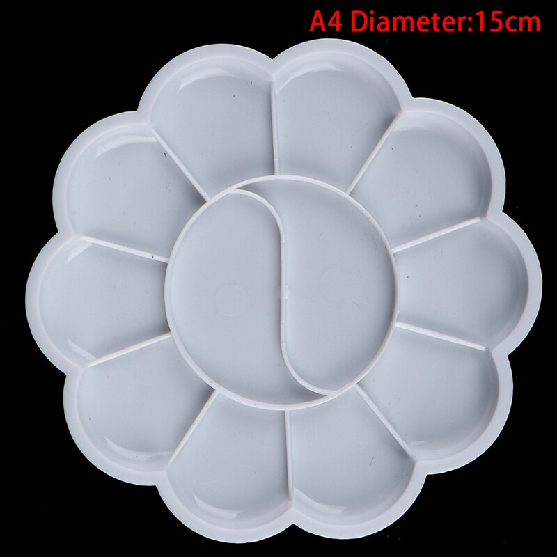 5 Size Palet Art Alternatieven Verf Lade Kunstenaar Aquarel Plastic Palet Supply Wit Aquarel Palet Pigment Lade: 15cm