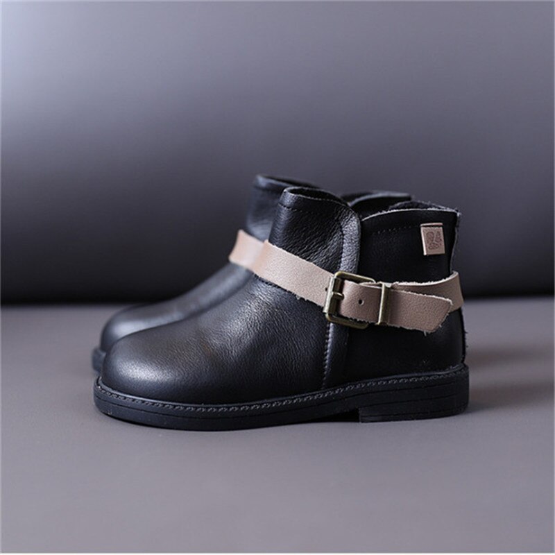 Cuir véritable enfants bottes automne nouvelles chaussures pour enfants semelle souple princesse bébé filles bottes