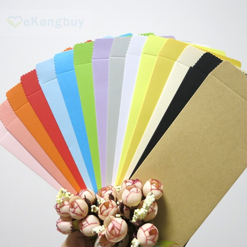 50 pcs 170x85mm (6.6 "x 3.3") couleur papier enveloppe verticale Style chinois enveloppe