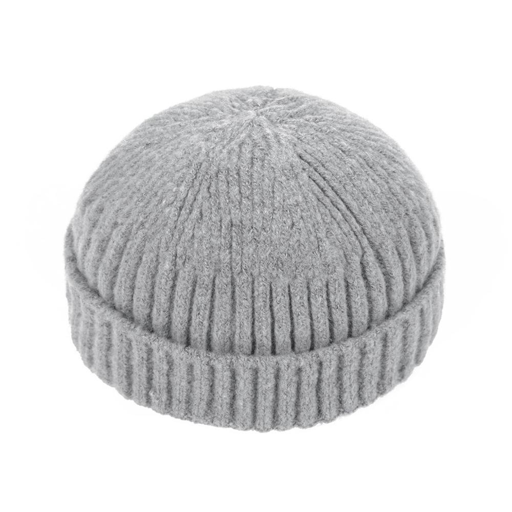 Vinter hue til kvinder mænd strikket kort melon hue unisex skullies hue varme vinter herre hatte gorras