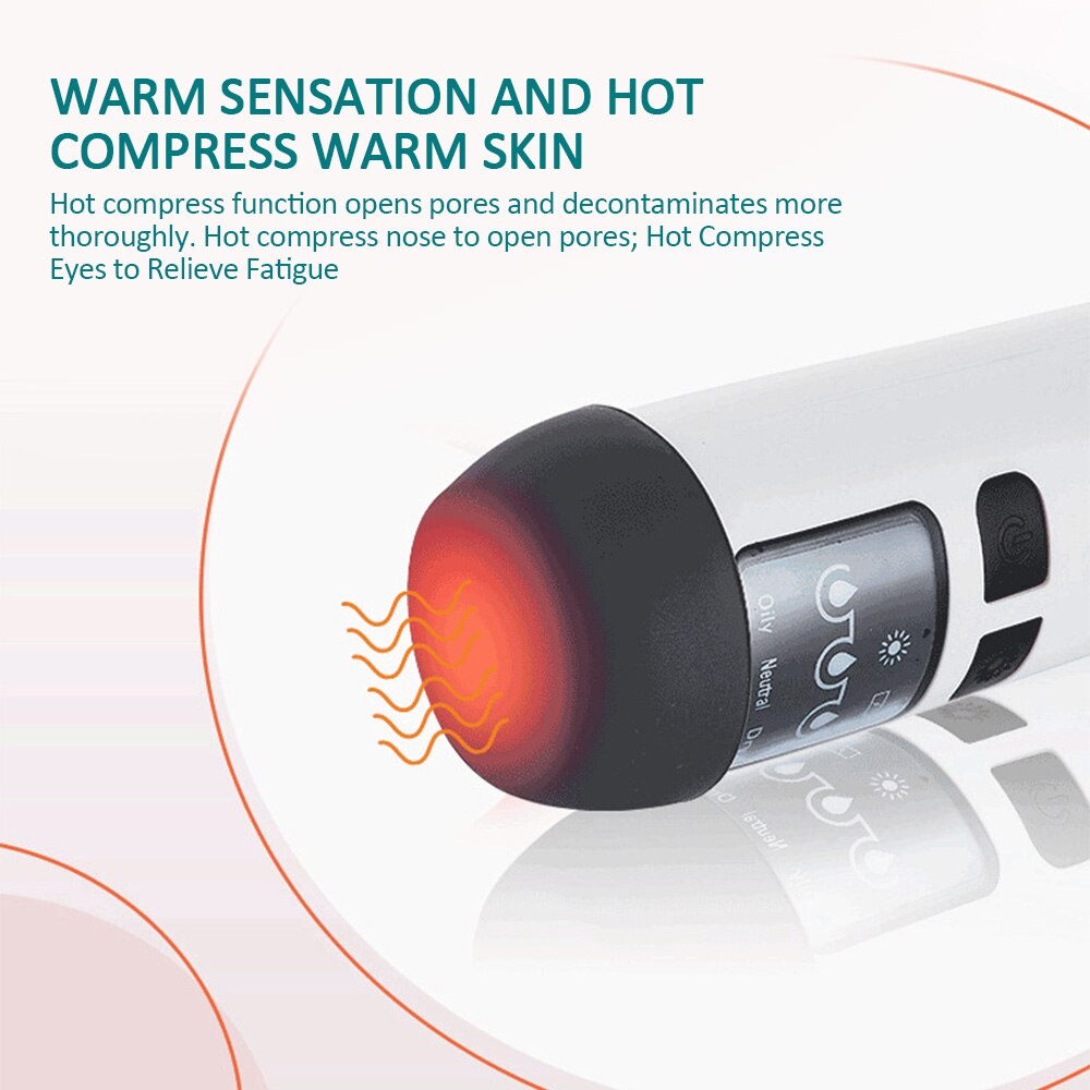 Facial Blackhead Remover Vacuum Face Pore Cleaner Suction Acne Pimple Removal Tool with Mini Nano Facial Steamer Acne Needle