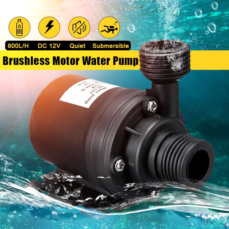 800L/H 12V DC 5M Submersible Water Circulation Pump Solar Brushless Motor