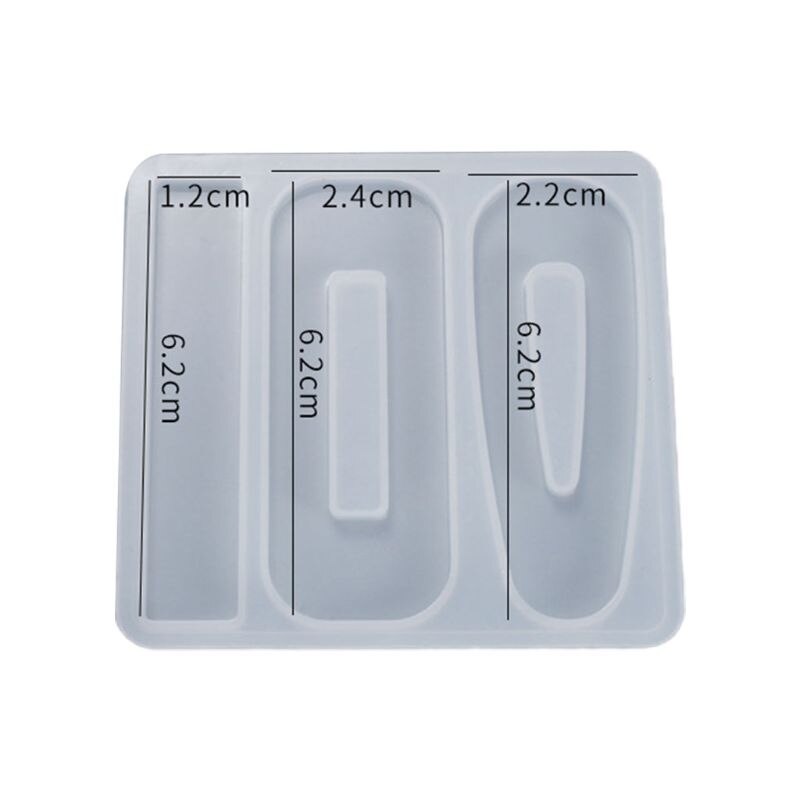 Przezroczysta żywica epoksydowa żywica formy klips do włosów Barrette odlewania formy silikonowe DIY rzemiosło biżuteryjna spinka do włosów Making Tools: 2