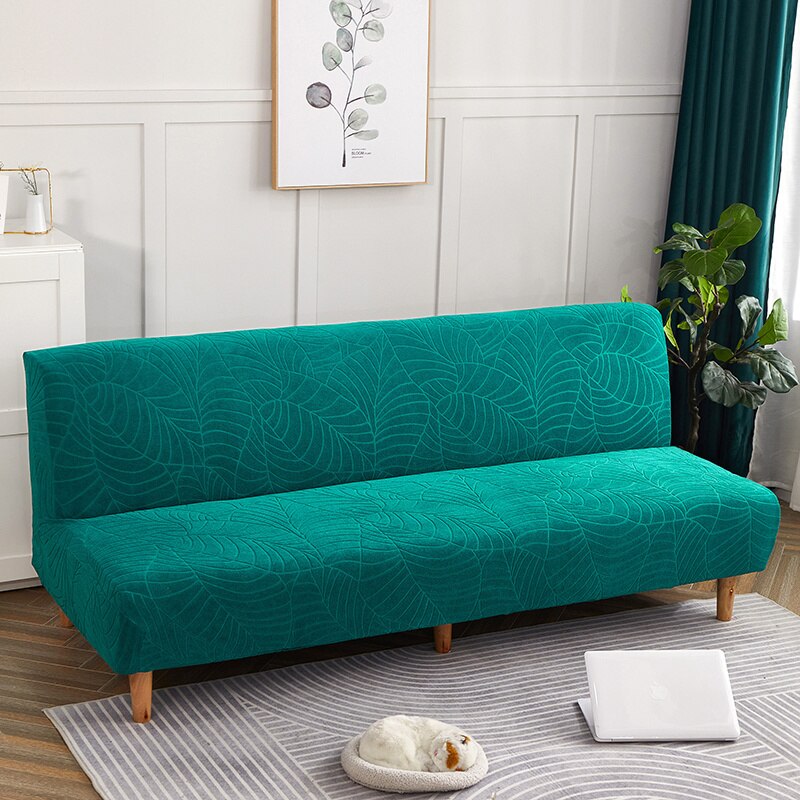 Vedenpitävä vuodesohvan päällinen jacquard yksivärinen sohvan päällinen olohuone joustava all-inclusive sohvapäällinen ilman käsinojia: Kuvio 2