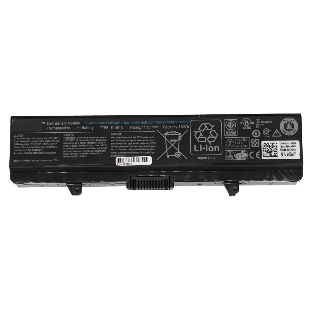 Batterie pour ordinateur portable Dell Inspiron (1525, 1526, 1545, 1546, 1750), GW252, GW240, GP952, PP42L, PP29L, PP41L, K450N, D608H, RU583