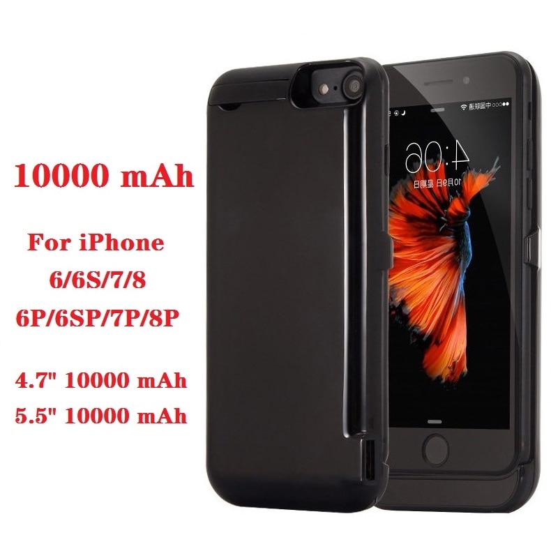 ¡Oferta! Funda de cargador de batería de 10000mah para iPhone 6 6s 7 plus, funda para cargador de batería para iPhone 6 6s 7 8 Plus, funda para cargador de Banco de energía