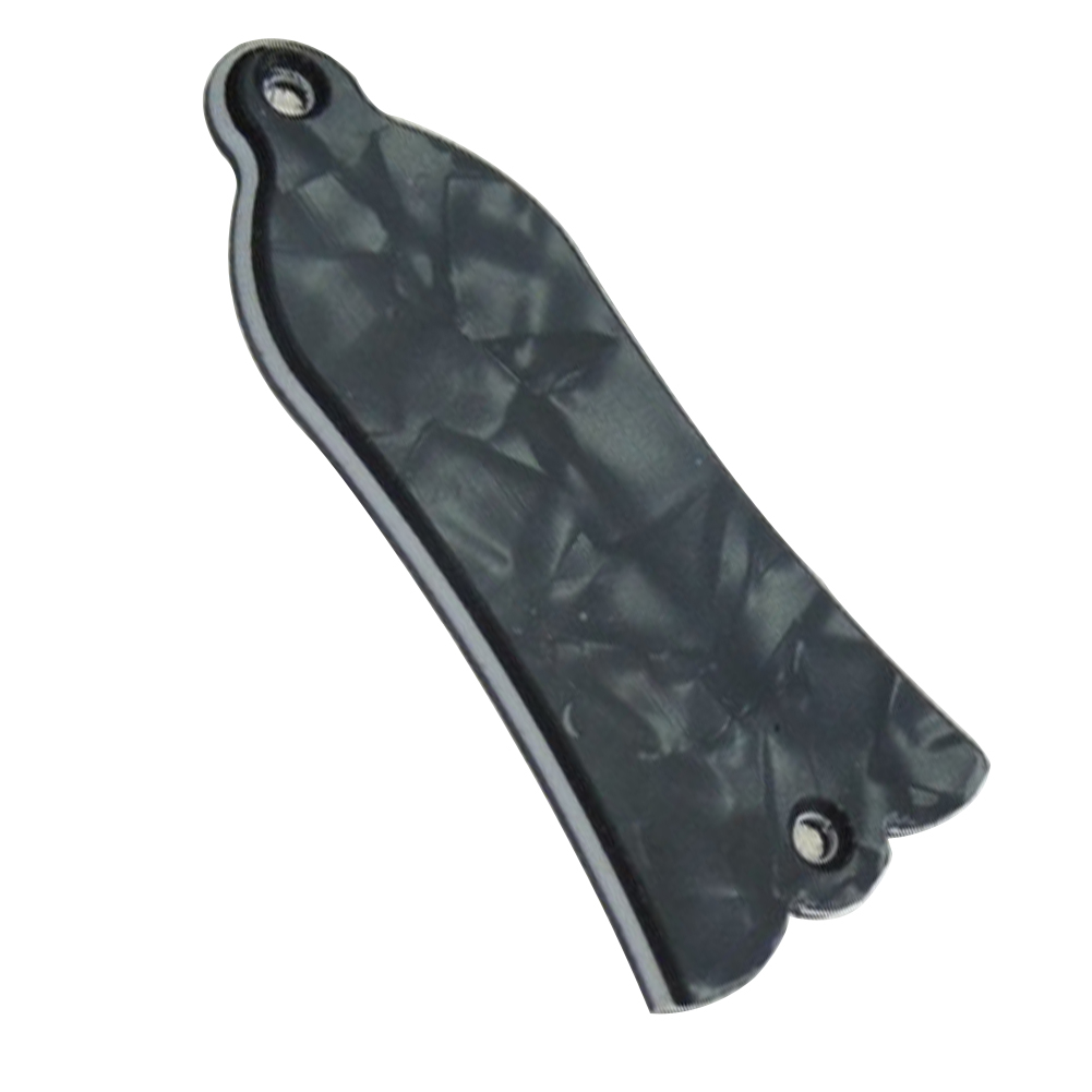10Pcs Truss Rod Cover 2 Gat Duurzaam Portable Black Pearl Kleur Gibson Style Les Paul Bell-Vormige Musical scroll Plaat: Black 10PCS
