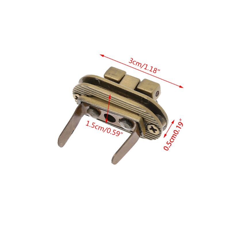 Metal Clasp Turn Lock Twist Lock for DIY Handbag Craft Bag Purse Hardware