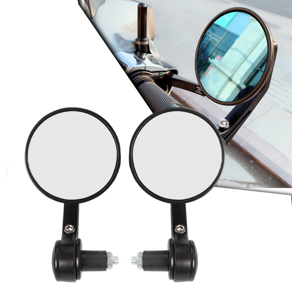 Runde 7/8 "Lenker Aluminium Legierung Motorrad Rückspiegel Moto Ende Motor- Seite Spiegel Motorrad Cafe Rennfahrer Zubehör