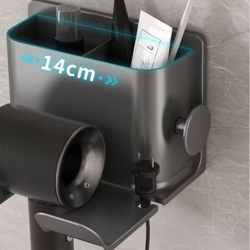 Huishoudelijke Föhn Plank Kunststoffen Wandmontage Geen Ponsen Föhn Houder Wc Opbergrek Badkamer Organisatie Planken