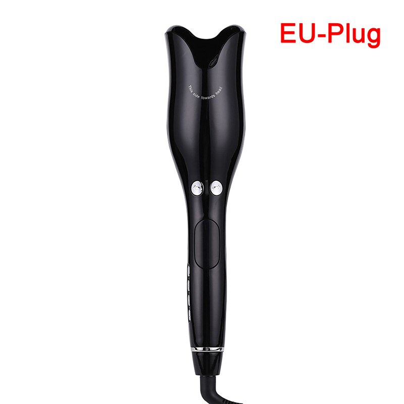 Automatic Curling Iron Air Curler Rotating Air Curly Wave Hair Styling Tool: Black-EU