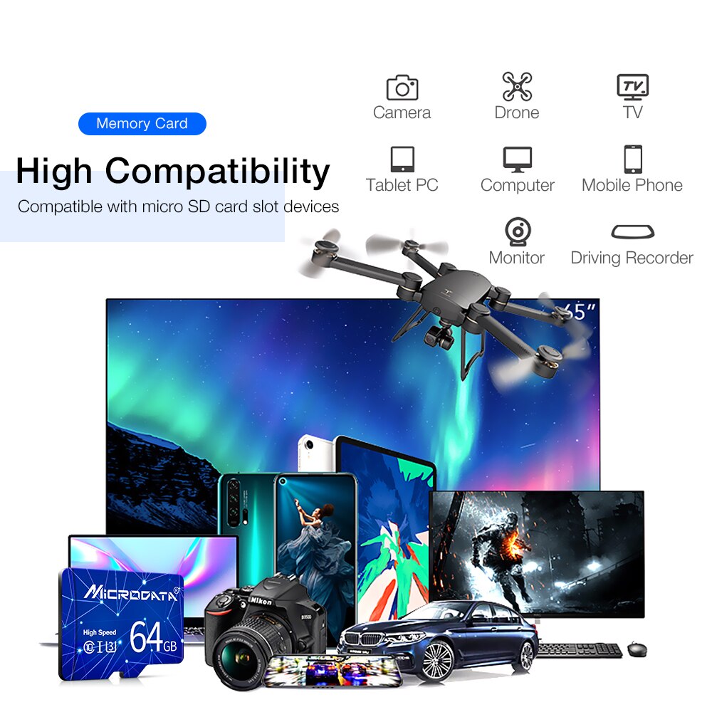 micro sd card 8gb tarjeta de memoria sd 16gb carte microsd card 32 gb memory card 128gb tf card Micro sd 32gb 64gb Free adapter