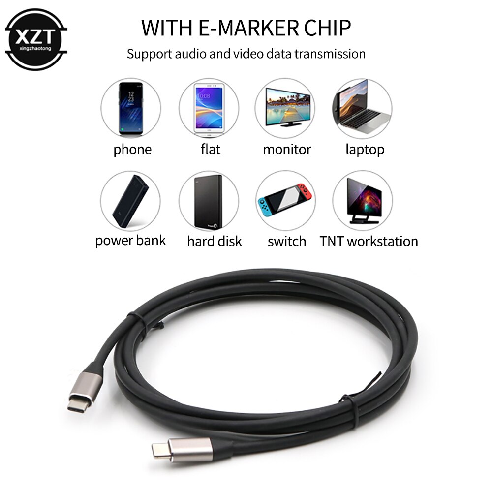 INIU USB C naar USB C Kabel [100W/2M], PD & QC 4.0 5A USB C Nylon Snel