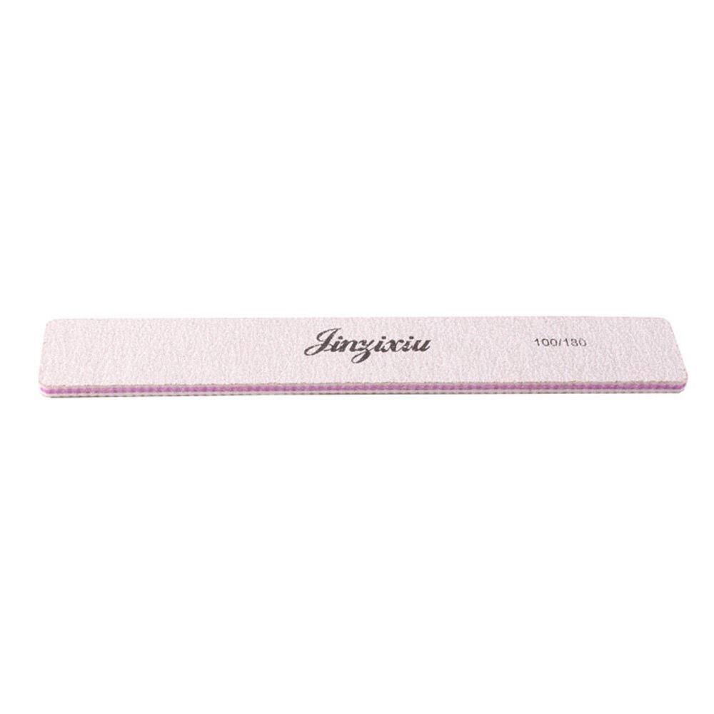 1 Pcs Dubbelzijdig Polijsten Nagelvijl 100/180 Grit Roze Nagelvijl Nail Art Manicure File Manicure Tool: 04