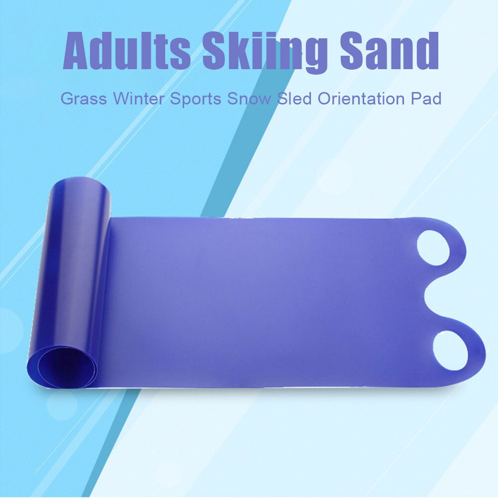 Heavy Duty Roll Up Snow Sled Orientation With Handle Kids Outdoor Folding Winter Sports Sand Grass Pad Thickened Adults Skiing