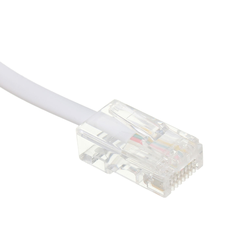 Laagste Prijs RJ11 6P4C Vrouwelijke Naar Ethernet RJ45 8P8C Man F/M Adapter Converter Kabel Wit