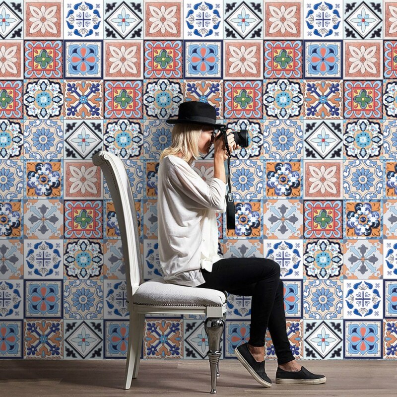 5M 3D Kitchen Wall Sticker Useful Self-adhesive Oil-proof Stickers Kitchen Cupboard Sticker Waterproof Selfadhesive Wallpaper: C