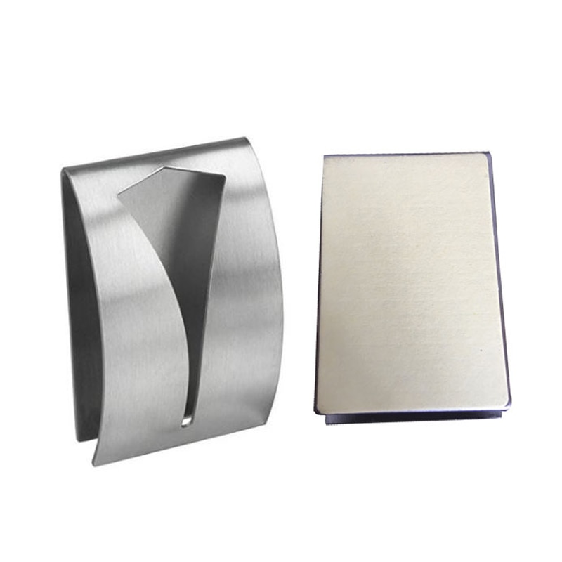 2pcs Self Adhesive Towel Holder Towel Rack Stainless Steel Kitchen Wash Cloth Hanger Bathroom Accessories Towels Wall Hanger