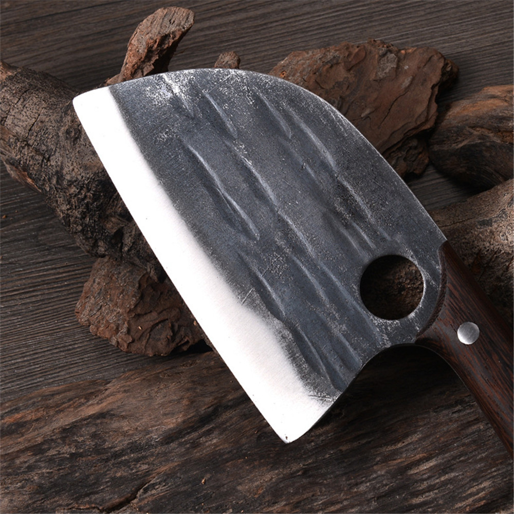 Full Tang Chef Knife Handmade Forged High-carbon Clad 7cr17 Steel Kitchen Knives Cleaver Filleting Slicing Broad Butcher knife