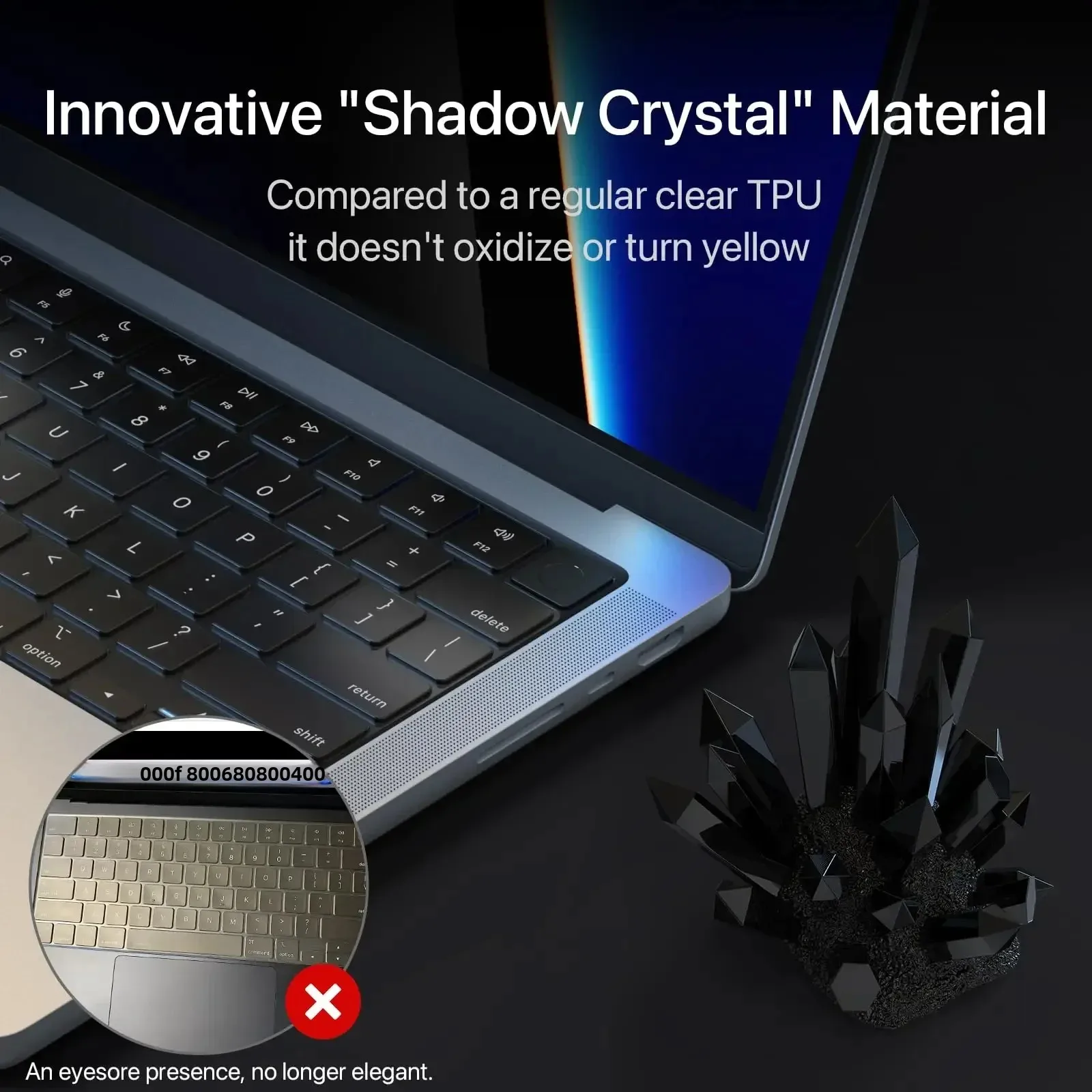 Premium Keyboard Cover Skin Ultra Thin dla MacBook Air 15" M3 M2 A3114 A2941, Air 13.6" A3113 A2681, Pro 14" 16" A2918 A2779