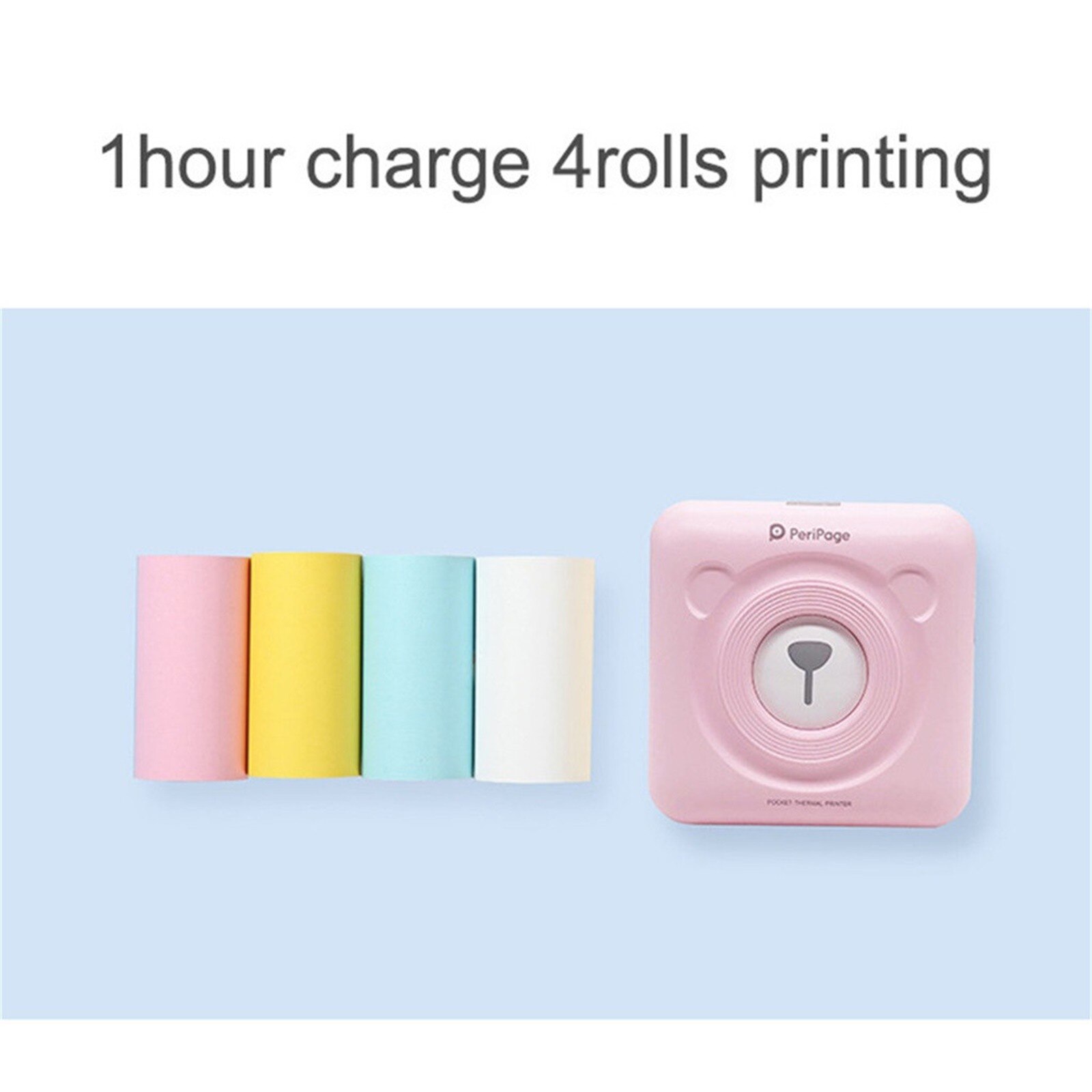 Mini Draagbare Thermische Printer 7Roll Paper Photo Pocket Thermische Printer 58 Mm Printing Draadloze Bluetooth Android Ios Printers
