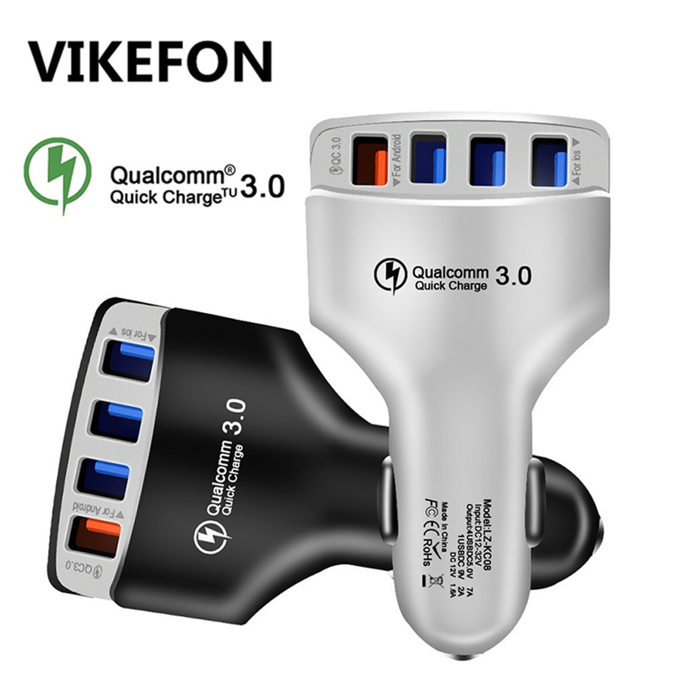 Vikefon Quick Charge 3.0 Usb Car Charger Voor Iphone Samsung Huawei Xiaomi Mobiele Telefoon Qc 3.0 Snelle Auto Telefoon Oplader auto-Oplader