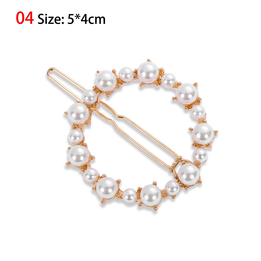 1PC European and American Style Woman Metal Hair Clip Lazy Wind Geometry Hair clip Horsetail Clip Girls Hair Styling Accessories: 04