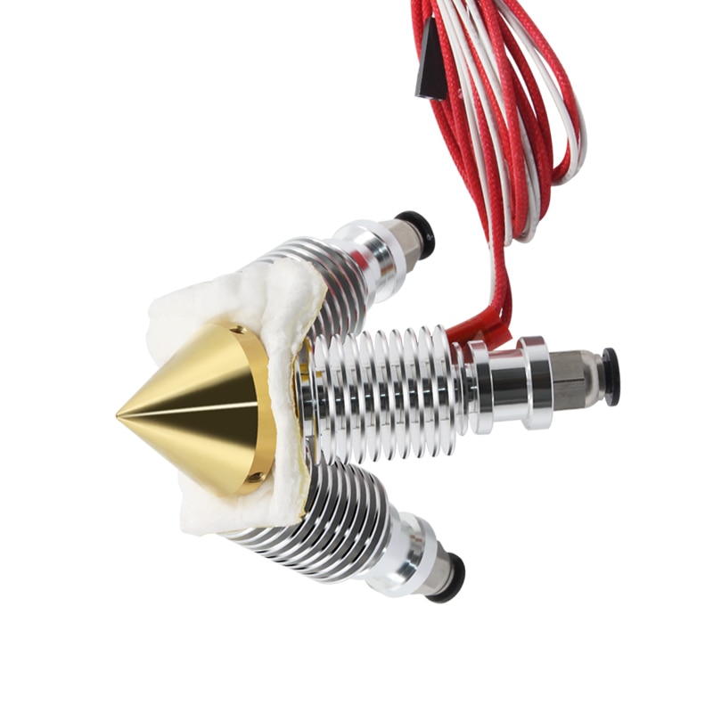 Kee Pang Brass Diamond Extruder Reprap Hotend 3D V6 heatsink 3 IN 1 OUT Multi Nozzle Extruder 3D printer kit for 1.75/0.4mm