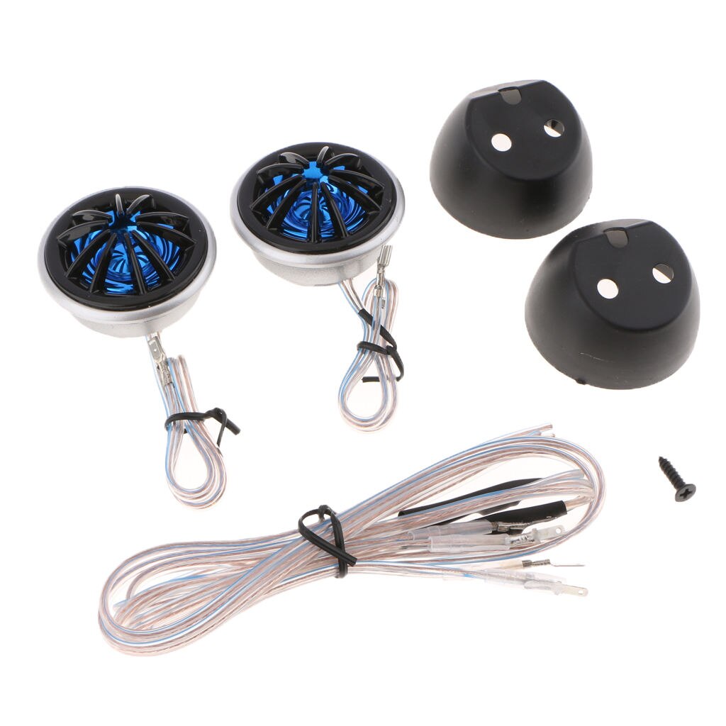 2x 2 Inch 50 150 Watt Neodymium Silk Tweeters with Maximum Power, Pair of Blue